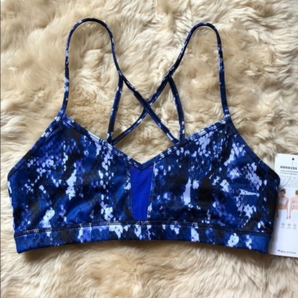 SALE Alo Yoga Goddess Bra Open Back Python Snake - Picture 4 of 6